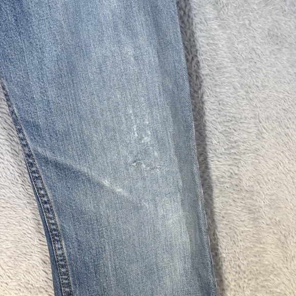 Vintage Levis Jeans Mens 28x31 (28x30) Blue Straight Leg Distressed Hem Denim - Picture 3 of 8